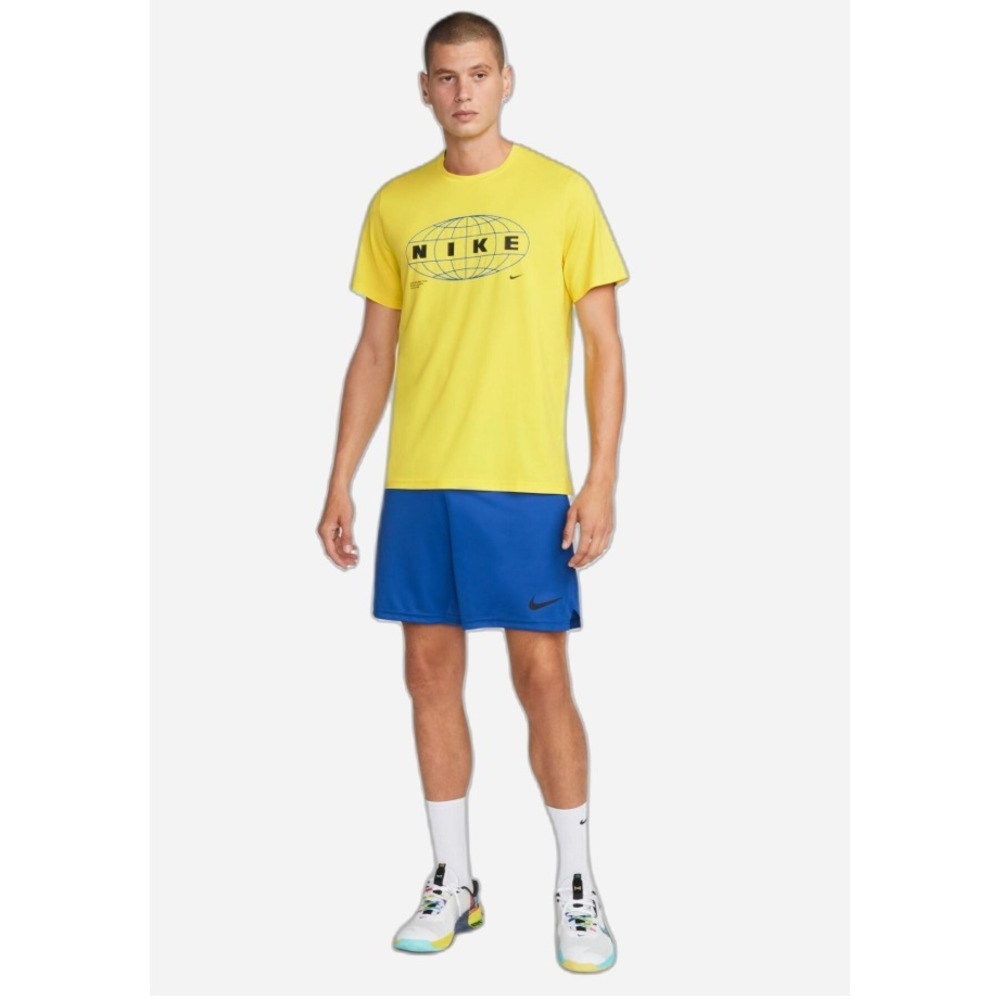 Nike Men Pro Dri-Fit T-Shirt Athletic Performance Sports Basketball, Yellow